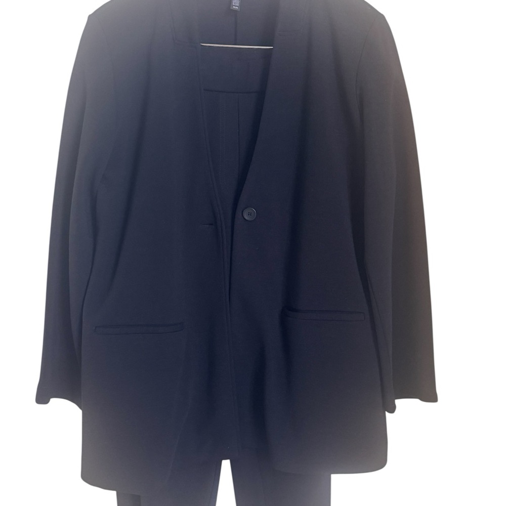 Eileen Fisher Black 2pc Pantsuit - Picture 2 of 7